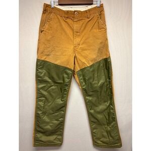SafTbak Hunting Pants Mens Brown Green Canvas Outdoor Utility 32x30 Vintage